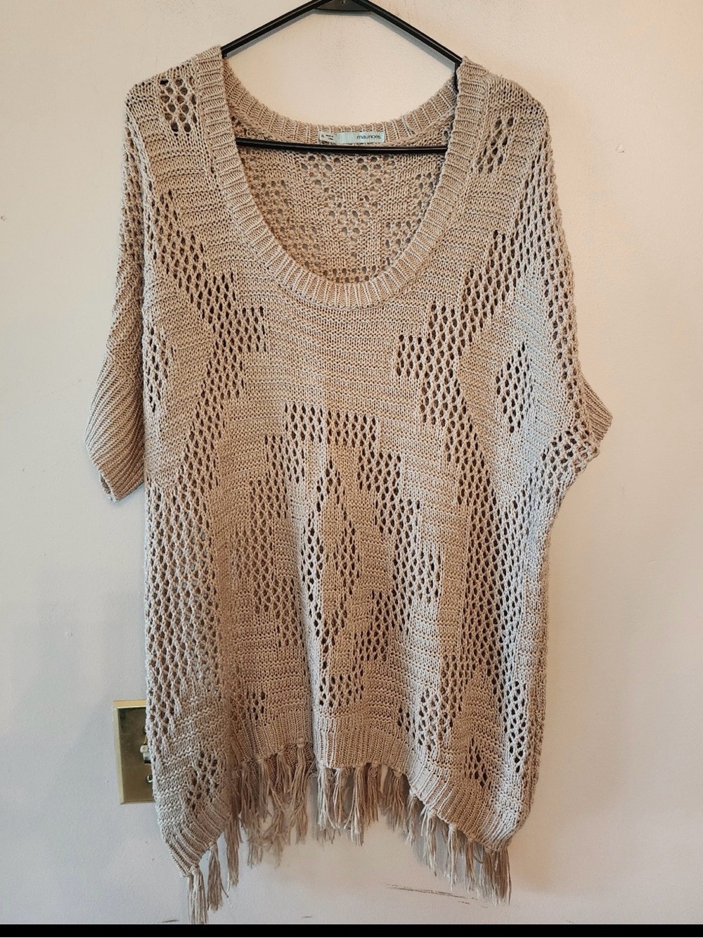 Maurices tan knitted sweater size womens xl